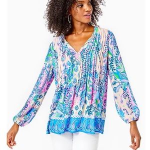 Lilly Pulitzer Marilina Lileeze Long Sleeve Tunic Top